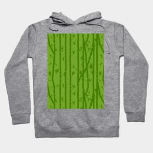 Bamboo Forest on green Hoodie